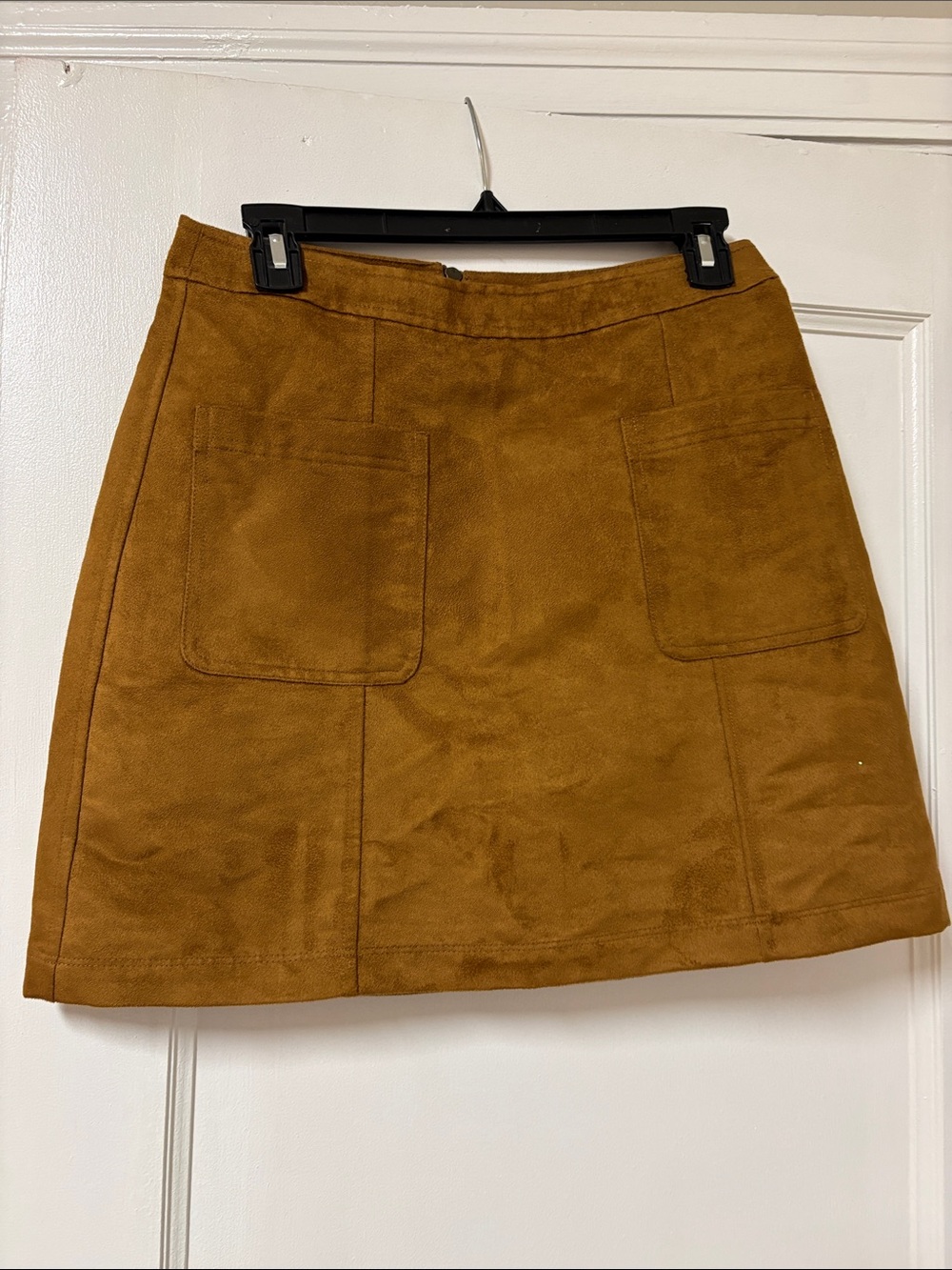 Old Navy Sueded Pocket A-Line Mini Skirt - Camel Brown